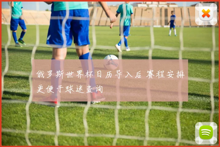 俄罗斯世界杯日历导入后 赛程安排更便于球迷查询